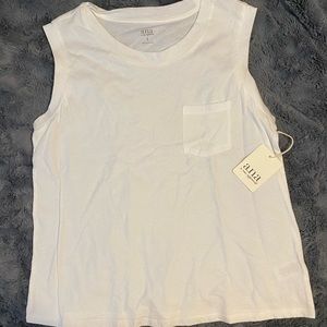 White Tank Top w/ Pocket